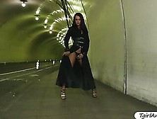 Long Legged Tranny Khloe Kay Fucks By Two Horny Stud