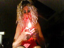 Sissy Cumdump Sarah, Shows How She Likes To Be Fucked,  Masturbates,  Smokes,  Uses Her Mouth As Her Ashtray