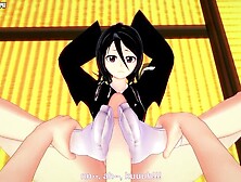 Rukia Kuchiki from Bleach Gives You A Footjob Asian cartoon SELF PERSPECTIVE