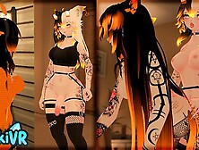 Fine Catgirl Gets SURPRISE FUTA CREAM PIE While Trick or Treating (ft.  FelicityVR)