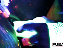 Gorgeous Big Tit Lesbians Play In Uv Light