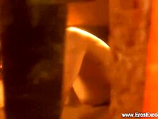 Captivating Mia Julia at bath trailer