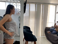 In order not to accuse my naughty stepbrother for not cleaning up,  I ask him to put his huge cock in my tight vagina.