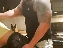 Blonde Tranny Princess Ducki Fucked In The Kitchen In Tight Ass