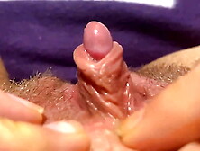 Massive clit climax closeup