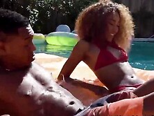 Black Teen Sucking Her Stepdad In The Pool Sucking Porn