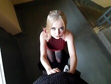 Risky Throat Bj from Mila Cry in Public with Oral Cream-Pie at the end