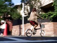 cycling at pantyless 1: Amateur,  Asian & Japanese Porn