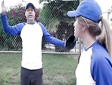 Softball Diamond Daughter Cock Down