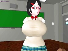 Animated girl with massive tits
