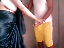 Stepmom gets frisky with her stepson in the bathroom