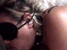 Blindfolded wife takes strangers cock with husband