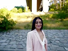Public Agent Big dick POV blowjob and outdoor sex with small tits Ara Mix