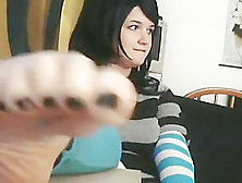 Cute fat college girl feet