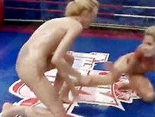 Sexy Oiled Lesbian Babes Are Wrestling