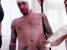 Fucked in cum femdom ass eating sub threeway babe