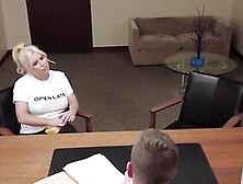 Bikini Milf Blows Head Teacher At His Office