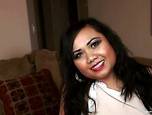 Chubby Asian amateur double penetrated by two guys in hot threesome