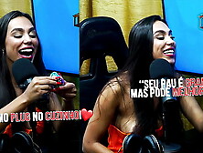 Carioca loved the Podcast presenter's schlong,  she wanted to put the plug in her booty - Didy Reis - Podcast Pápum no Barraco! C