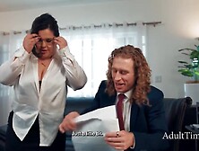 Michael Bangs Karla and Sarah Arabic in Steamy Office Affair 3some