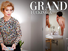 Toyboy Lenny Fucking 73 Year Old Granny Romana In His Bed And Coming All Over Her Ass