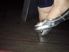 A Mexican Friends In Silver Ballerinas