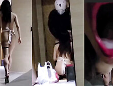 Girlfriend exposed outside! Cum shot by the delivery man. Swallowed a lot of sperm with close-up! Watch the full version for fre