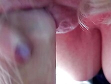 Mom Milf gives a blowjob in front of her husband