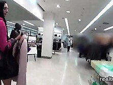 Beautiful czech sweetie was teased in the mall and shagged in pov