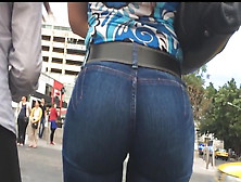 Big Ass Of Mature Woman Walking On The Street