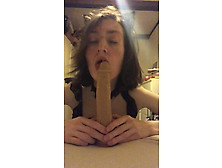 Femboy Playing Around And Sucking Dildo