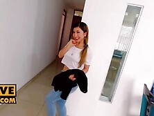 Solange Sun is a lewd jock sucking hotty on your date night