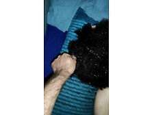 Slow motion cumshot in slut's hair as she sleeps