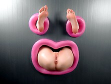 Gloryhole fuck that behind through the wall until her foot shake - pinkloving