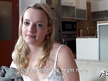 Green Shiny Eyes Golden-haired Teen Creampied (18+)
