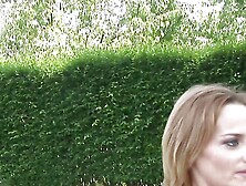 Mature Sabriana Douglas a big slut with a shaved pussy and golden hair loves to be pleasured in her pussy