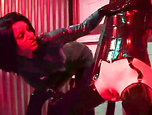 Busty latex Domme RubberDoll ties up and pleasures sub girl K-La