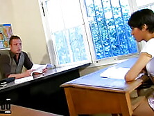 Arab babe in school uniform fucked by her teacher