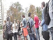 Cool upskirt xxx presents chick with auburn hair