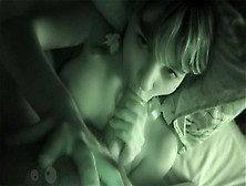 POV night vision blowjob with girlfriend
