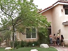 A simple exercise turns into an arousing group lesbian action with several super hot milfs