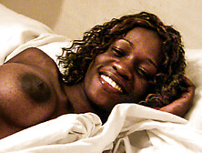 Thin Zulu Skinny Teeny Cheerfully About To Ride A Massive White