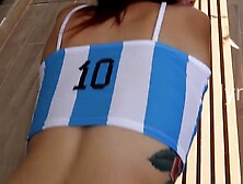 Screwed her with her argentinian jersey on after winning the World Cup to celebrate