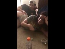 2 drunken teens suck their friends’ dicks at a party
