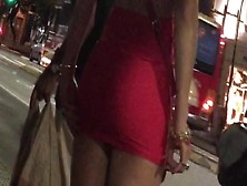 Latin girl - in bus stop