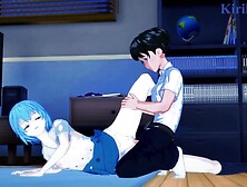 Rei Ayanami and Shinji Ikari have intense sex at home. - Neon Genesis Evangelion Asian cartoon