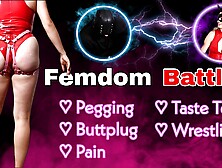 Femdom Battle Arena! Mixed Wrestling Pegging Taste Test Bdsm Bondage Flr Real Homemade Milf Stepmom