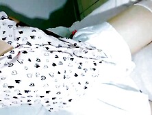 hawt student wearing white petticoat and hawt underware