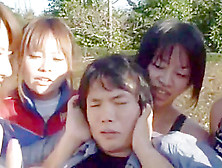 Fabulous Japanese chick Ai Uehara,  Saki Kanasaki in Amazing Outdoor,  Group Sex JAV scene