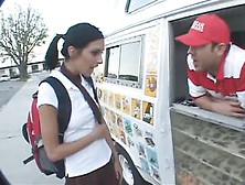 Brunette Teen Stephanie Kane Gets Fucked By Ice Cream Man